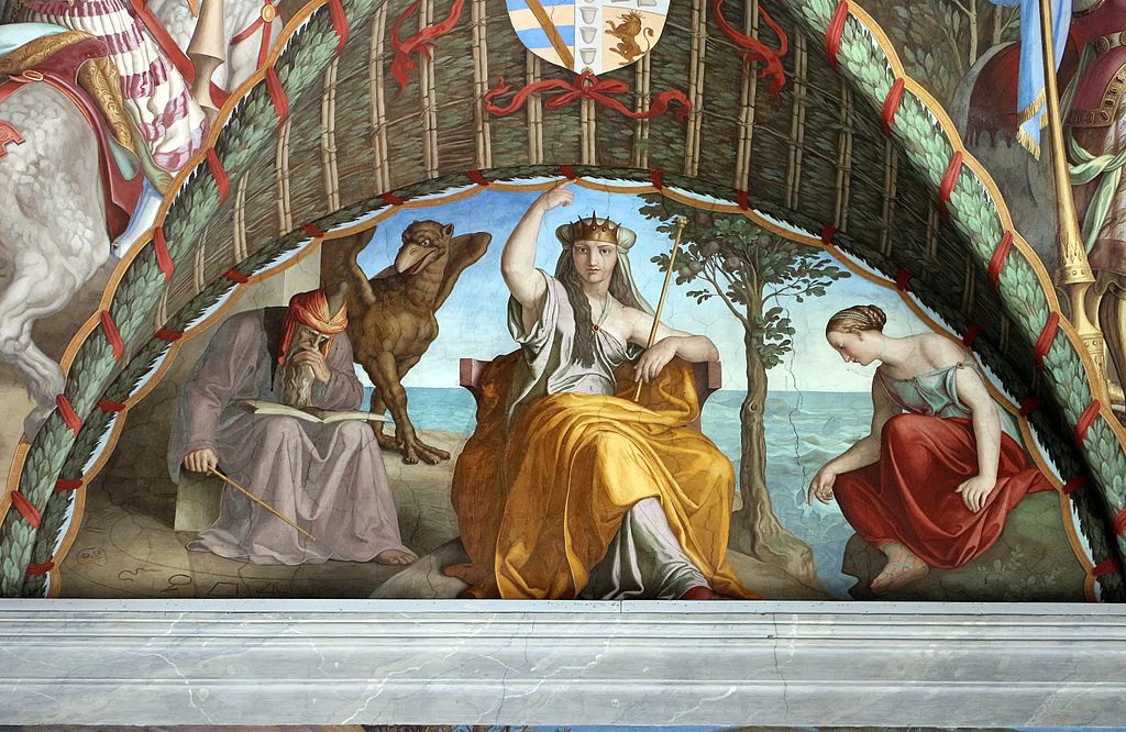 Affreschi di casa Massimo - atlante, melissa e alcina, Stanza di Ariosto, Villa Giustiniani Massimo, Roma